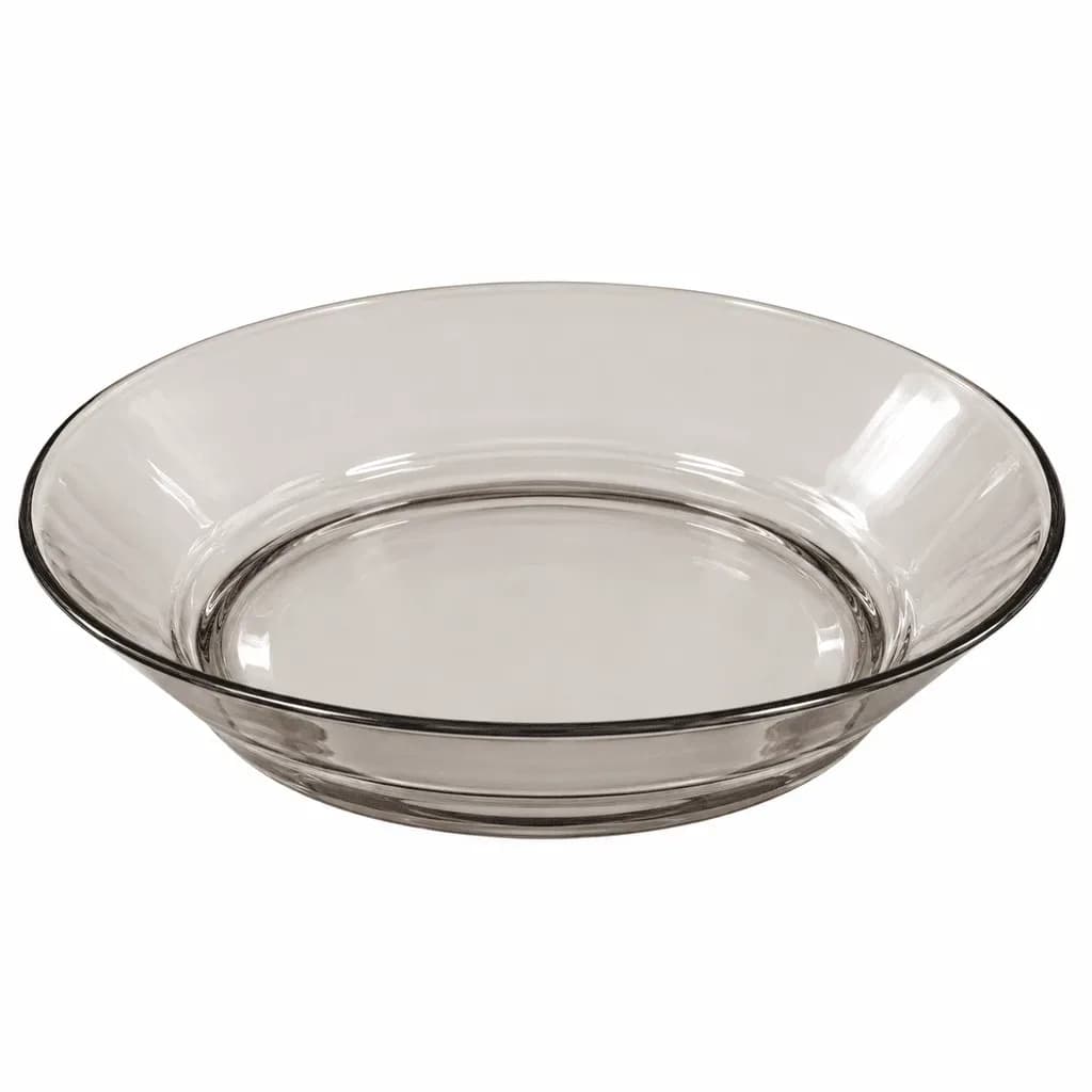 Modern Minimalist Glass Serving Plate & Dinnerware in Black